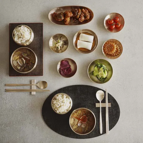 놋담 방짜유기 율 2인 유기그릇 반상기세트 보자기 선물포장 17P