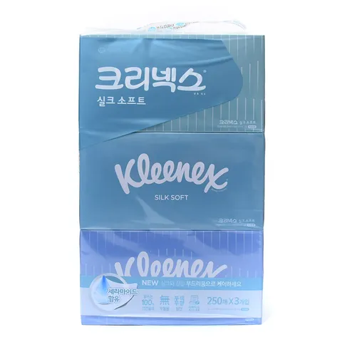 [현대백화점] [ 실크와 같은 부드러움으로 케어하세요]크리넥스 실크소프트 미용티슈 250매x3개(silk soft tissue)