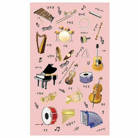 세모네모 악기이야기 4매X20개입 SS-125 스티커 +할인쿠폰