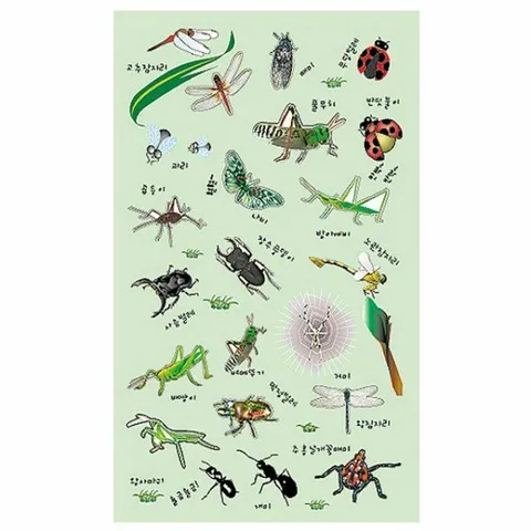 세모네모 곤충이야기 4매X20개입 SS-124 스티커 +할인쿠폰