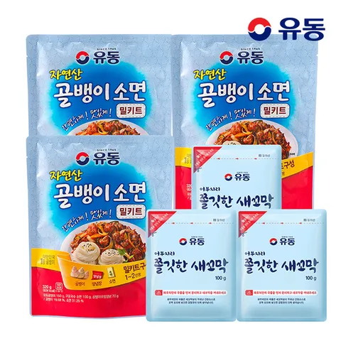 [유동] 골뱅이 소면 밀키트 320g x3개 +쫄깃한새꼬막 100g  x3개