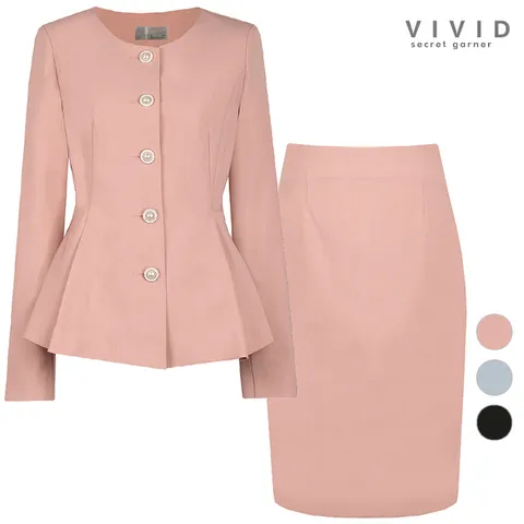 SET 여성 봄여름 진주라운드 정장자켓+스커트 세트 +할인쿠폰