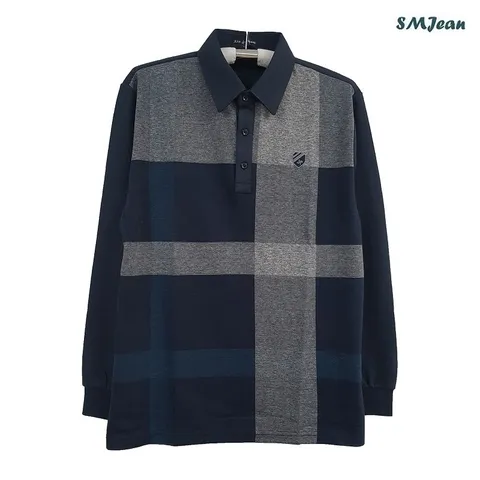 SMJ558 잔피엘 긴팔 카라티 남성 긴팔티 중년 남자 긴팔티셔츠 중년 골프티 긴팔 카라티셔츠