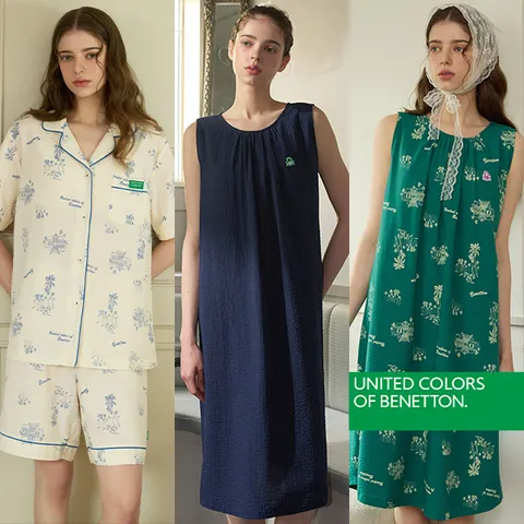 [BENETTON]26NEW 베네통 여성용 인견 시어서커 4종 (파자마2pcs+원피스2pcs)  - 현대Hmall