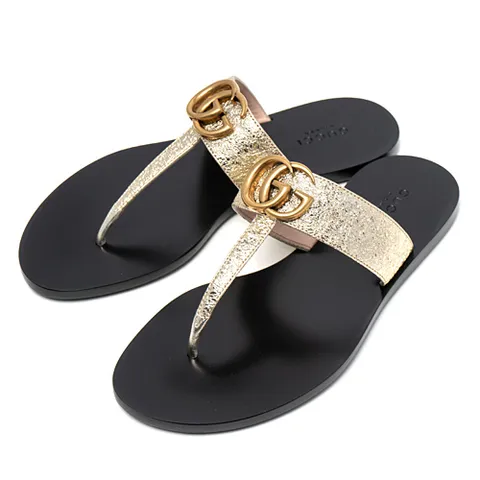 (스크래치) [GUCCI] 구찌 GG 마몽 T-스트랩 샌들 497444-0B7N0-7100-36 +할인쿠폰