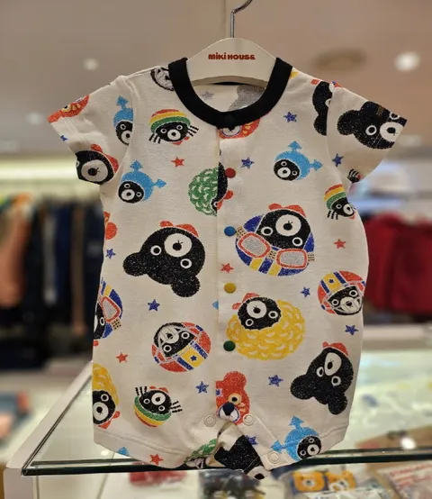 [현대백화점] [미키하우스10] 16P201301-87 DB 댕글동글 비쿤 얼굴 쇼트올 백일선물 출산선물 바디슈트 신생아선물  +할인쿠폰