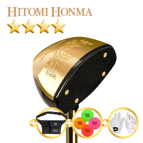 2025년형 협회공인인증 히토미 혼마 4스타 최상급 감나무 헤드 파크골프채 ROYAL GOLD