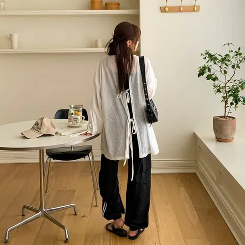 [하프클럽/다잇템]여자 박시 비침 썸머 스트랩 박스 뒷끈 티셔츠