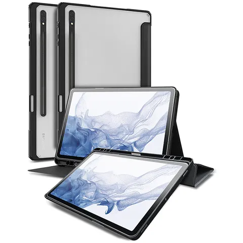 갤럭시탭 S8 플러스 S7 FE S7 플러스 클리어 투명 북커버 수납 케이스