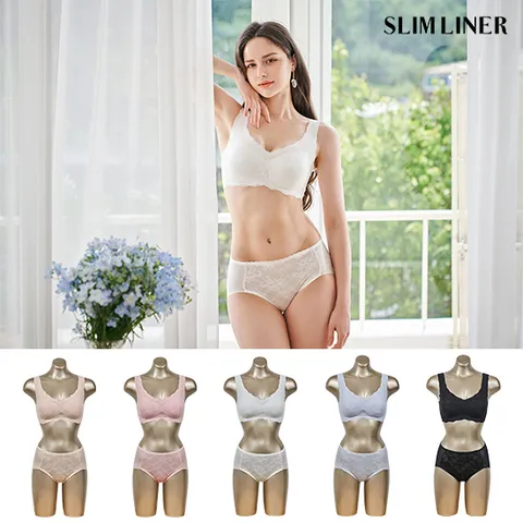 [신영와코루] 슬림라이너 레이스 프리컷 브라팬티 10종_M33_HOT - 현대Hmall