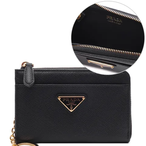 [프라다] 25FW 여성 사피아노 삼각로고 키링 카드지갑 (1PP122 QHH F0002 25F) +할인쿠폰