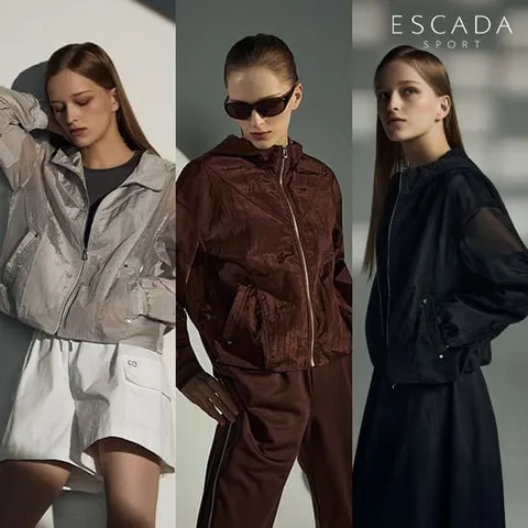 [ESCADA SPORT] 에스카다 스포츠 26SS 셔링 시스루 윈드 점퍼