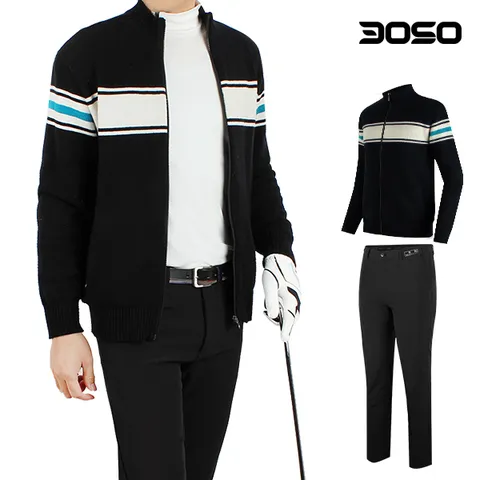 [삼공오공]골프웨어 남성 가을/겨울 방풍안감니트 바람막이+골프바지 세트/TWEB+BFFA +할인쿠폰