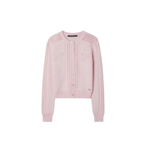 게스자켓 TQT YP1S2652_LPI 여성 리본 스카시 스웨터 가디건_LIGHT PINK +할인쿠폰