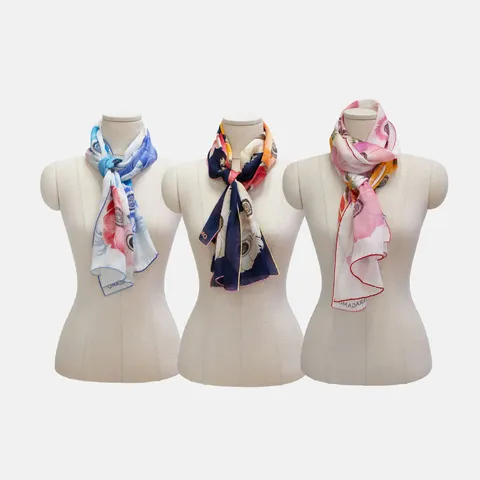 (페라가모) 플라워 실크 스카프 +할인쿠폰 +무이자9개월