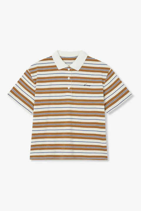 [현대백화점] [보브VOV] 스트라이프 하프 슬리브 칼라 티셔츠 (7155340008)