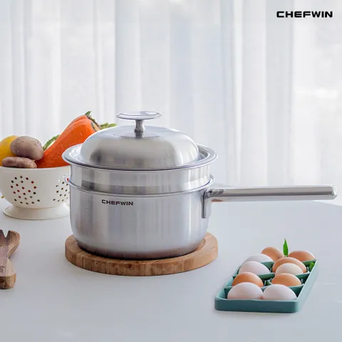 쉐프윈 304STS 통5중 올인원냄비(스텐뚜껑)