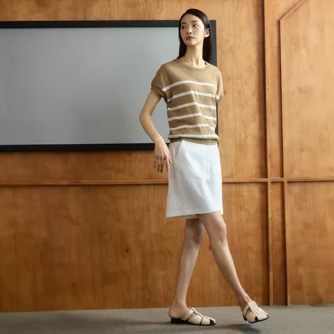 [런칭가 69900원] J by 24SS 프렌치 린넨 100 하프팬츠