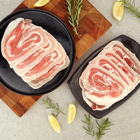 [오초록] 국내산 대패 꽃 삼겹살 800g(400g x 2팩) / 한돈 꽃삼겹 대패 삼겹살 냉삼