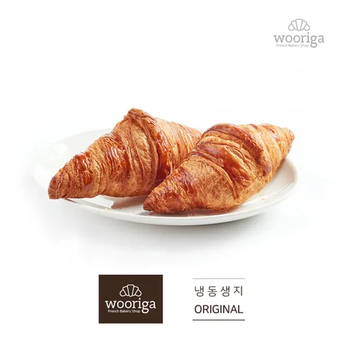 [우리가스토리] 프랑스 프리미엄 크로아상 40g×15개 냉동생지/냉동빵