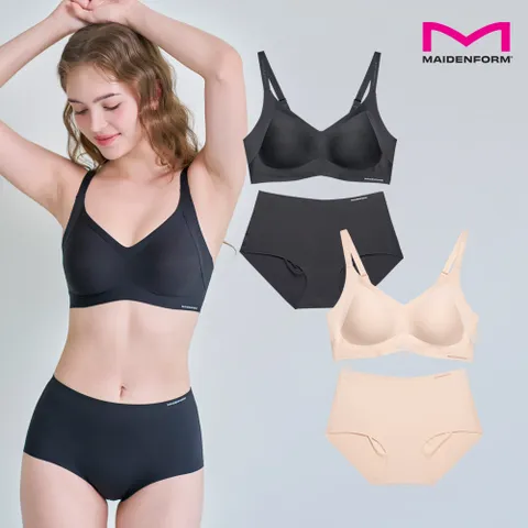 [메이든폼] 더블 서포트핏 브라팬티 4종세트 베이지+블랙 MFW5O1415_T +할인쿠폰