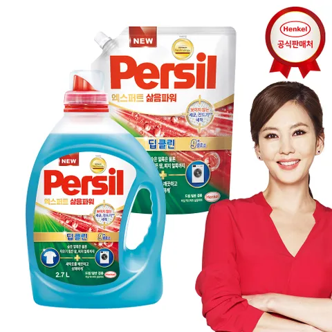 퍼실 딥클린 삶음파워 하이진젤 2.7L+1.8L 세탁세제 겸용