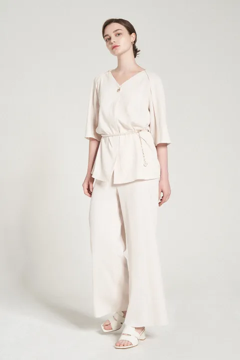 [현대백화점] 도호 DW5SL660 백 밴딩 와이드 팬츠