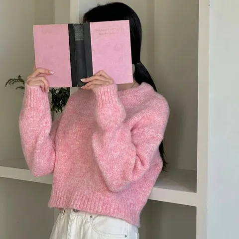 [하프클럽/다잇템]여자 라운드 보카시 포근 탱크 FW 덤블 니트