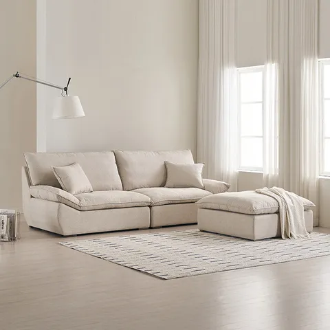 [삼익가구]두모브 구스 패브릭 4인용 소파(스툴포함) - 현대Hmall