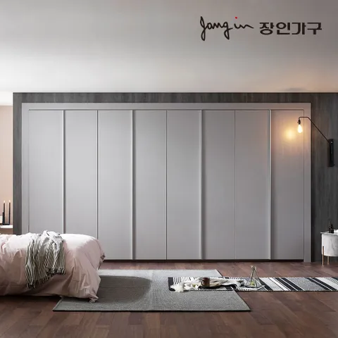 장인가구 파인 매트 여닫이 붙박이장 30CM