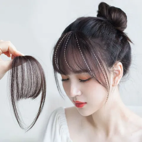 여성용 러블리 사이드뱅 앞머리 부분가발