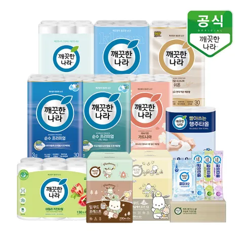 깨끗한나라 페퍼민트 쿨링 데오시트 물티슈 휴대 10매 x 4팩