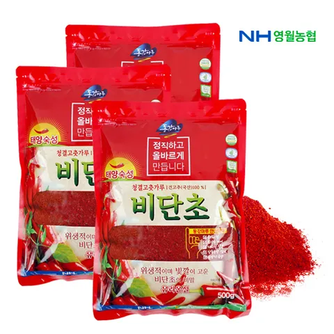 [영월농협] 동강마루 청결고춧가루 비단초 500gx3팩