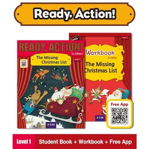 [A List] Ready Action Level 1 - The Missing Christmas List SB+WB (with App)