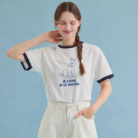 (블루레이스) 퍼피 프린팅 링거 롱 티셔츠_B6M1TS9780 +할인쿠폰