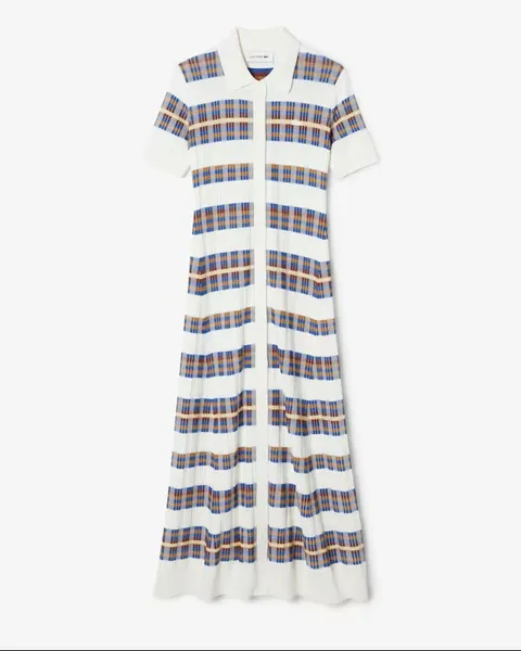 [현대백화점] 라코스테우먼 25FW 울오버 버튼 반팔 스웨터 드레스 EF9584-55N  +할인쿠폰