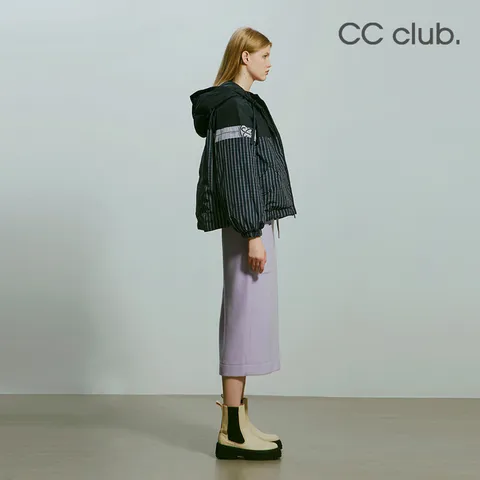 [라이브/무료반품] [CC club] 체크 블록 구스 다운 점퍼 C214PSG781 +할인쿠폰