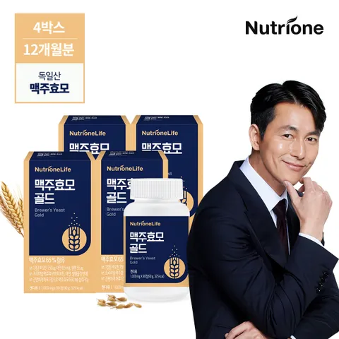 [뉴트리원] 정우성 맥주효모 골드 4박스(총12개월분)
