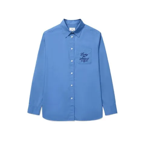 커버낫긴팔티 JQS CO2403SH70-BL 우먼 오버핏 포플린 셔츠 Blue +할인쿠폰