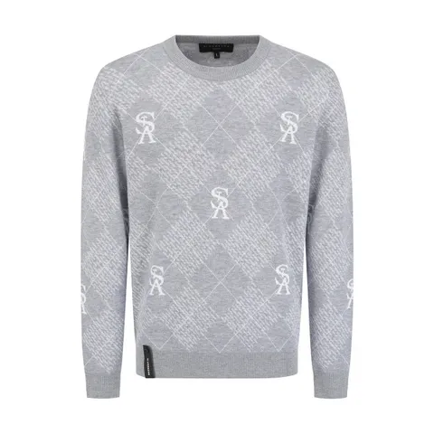 [현대백화점] [♬*30만원이상*구매시_세인트앤드류스-골프공증정♬][세인트앤드류스] 남성 STA 로고 아가일 긴팔 니트 (811E4SR204) +할인쿠폰