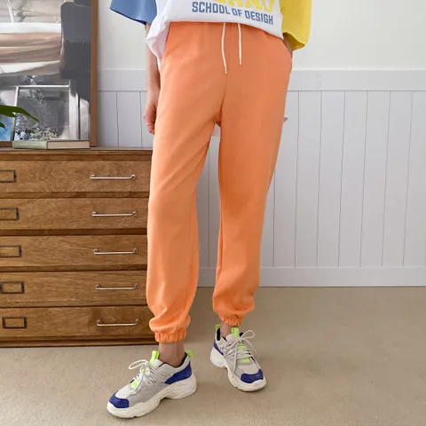 네쥬 여성 봄 여름 편한 밴딩 배기 바지 죠거 팬츠