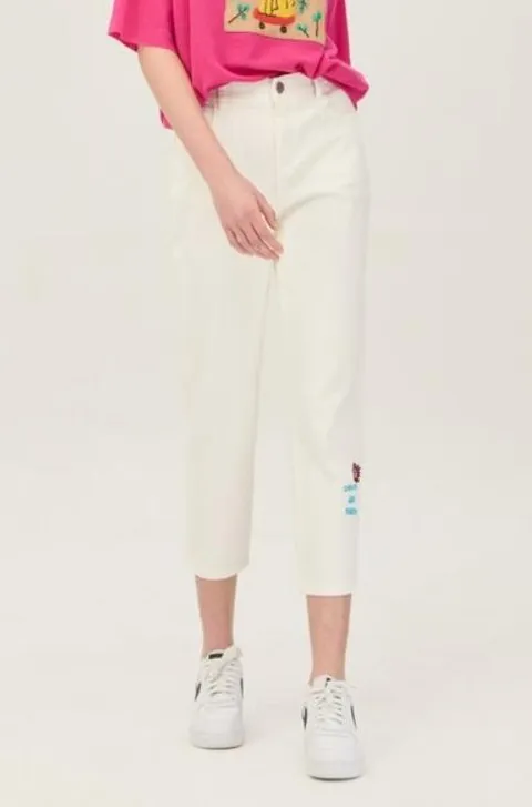 [현대백화점] [베네통] (BADP01441) 자수 배기핏 데님 팬츠