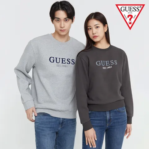 [게스] 유니 기모쭈리 로고 프린트 맨투맨 NN4K0262 - 현대Hmall