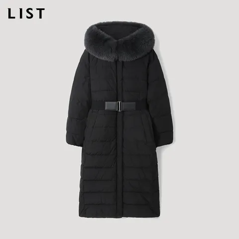 [리스트] 신상 폭스퍼 벨티드 롱 구스다운 점퍼_TSDJPL82510_BK - 현대Hmall