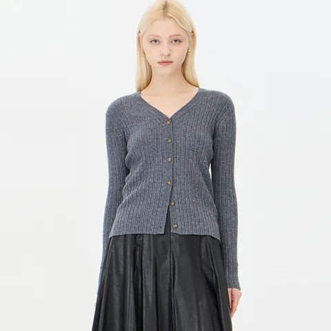 [시슬리] 골변형 슬림 니트 가디건_SAKC13441CG +할인쿠폰