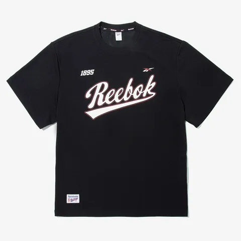 리복 썸머 레터링 저지 티셔츠 블랙 RETS5ER65BK +할인쿠폰