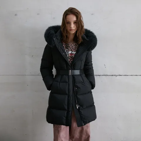 [현대백화점] [에고이스트] EGER4TD004 슬림 웨이스트 폭스퍼 구스점퍼 (25년 겨울)(구매고객 *패션양말* 사은품 증정 )