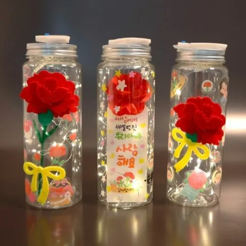 피오피스토리 카네이션 메세지 보틀조명등(2종 택1)