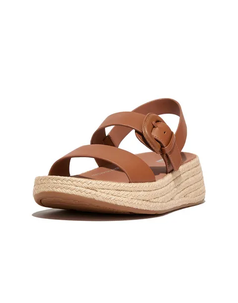 [핏플랍]  FFSO5E123W1 F모드 에스파듀 버클 레더 밝은 브라운 여성 플랫폼 샌들