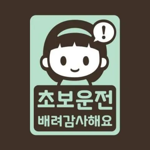 아트박스/리틀메테오 초보운전 스티커 LMCC-033 초보 샤론